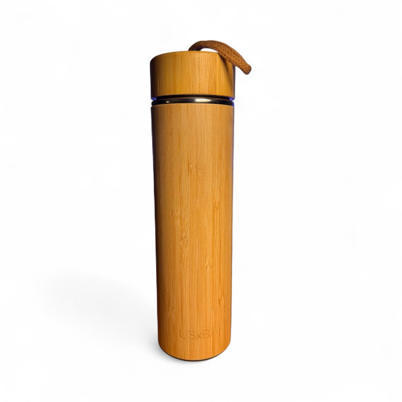 Premium Bamboo Made Tea, Coffee Tumbler with Infuser | 16oz Double Wall Stainless Steel Insulated Travel Mug | Smart Temp or Carry Rope Lid - Image 11