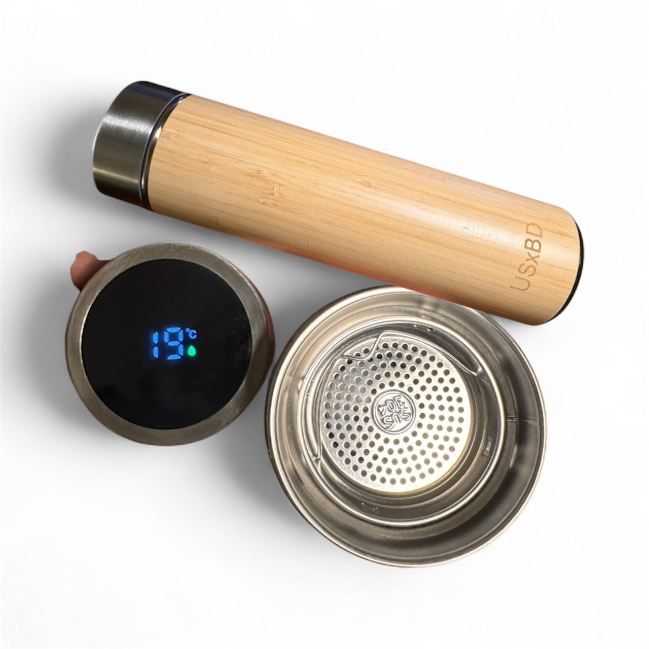 Premium Bamboo Made Tea, Coffee Tumbler with Infuser | 16oz Double Wall Stainless Steel Insulated Travel Mug | Smart Temp or Carry Rope Lid - Image 18