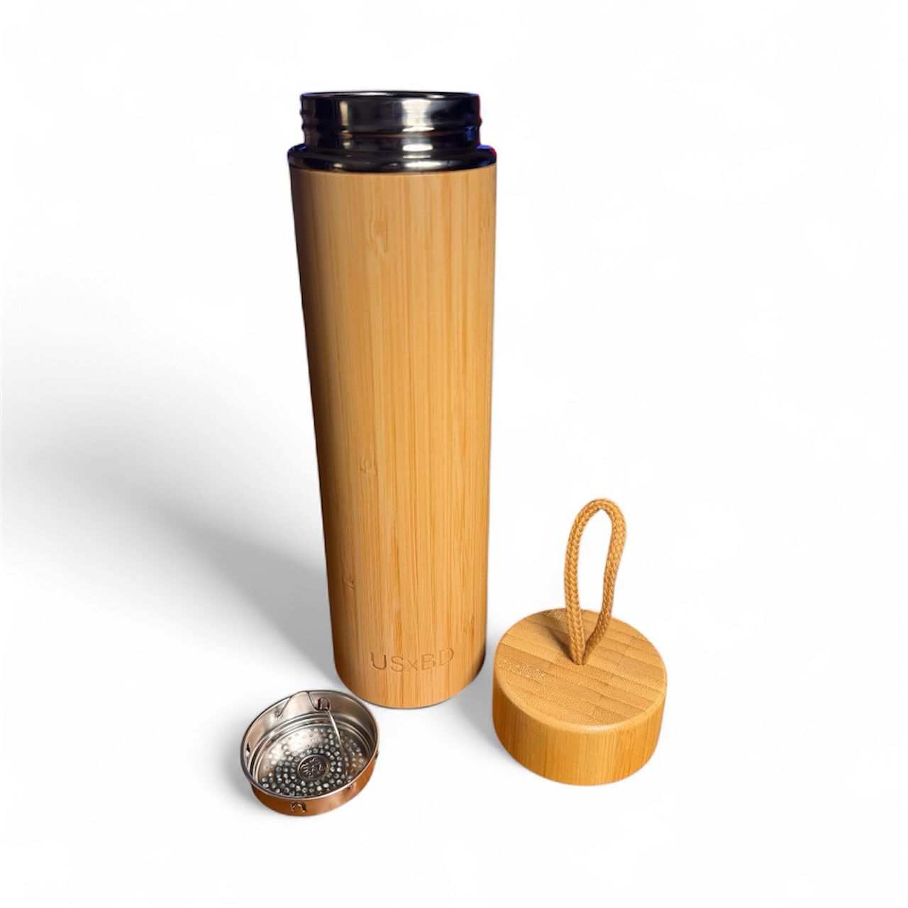Premium Bamboo Made Tea, Coffee Tumbler with Infuser | 16oz Double Wall Stainless Steel Insulated Travel Mug | Smart Temp or Carry Rope Lid - Image 20
